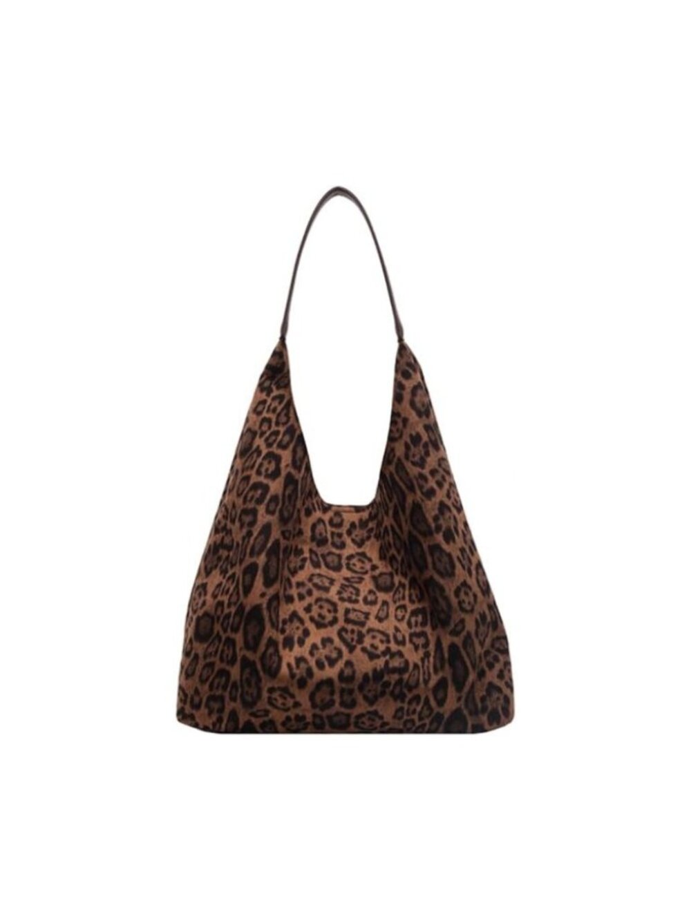 Leopard Print Tote Bag Women Large Capacity Work Hobo Shoulder Bag Brown Vintage
